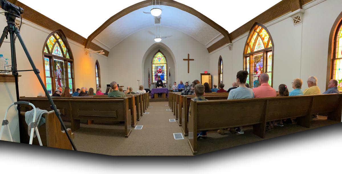 Inside the sanctuary of Wauseon Community Church